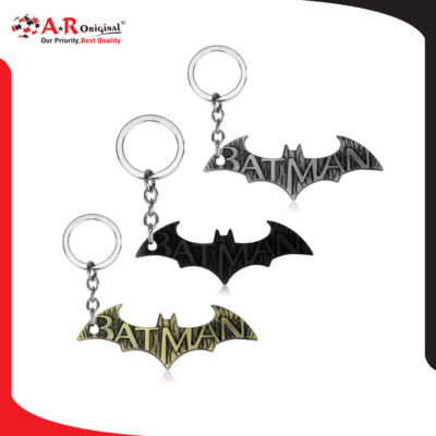 Batman Written Metal Keychain