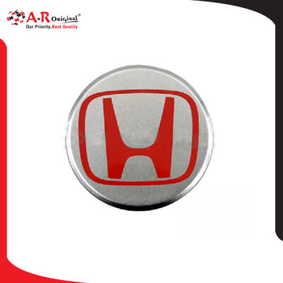 Honda wheel center Red Silver