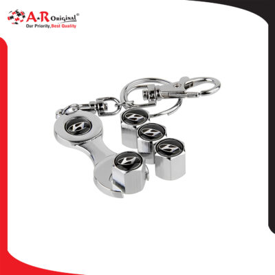 Hyundai Wheel Tyre Wrench Keychain and 4 Nozel