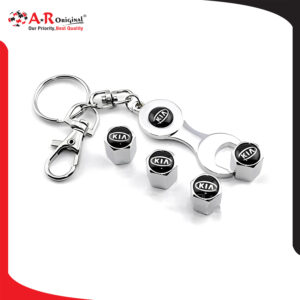 KIA Wheel Tyre Wrench Keychain and 4 Nozel