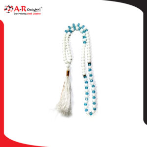 TASBEEH WHITE & AQUA MARBLE BEADS