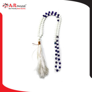 TASBEEH WHITE & BLUE MARBLE BEADS